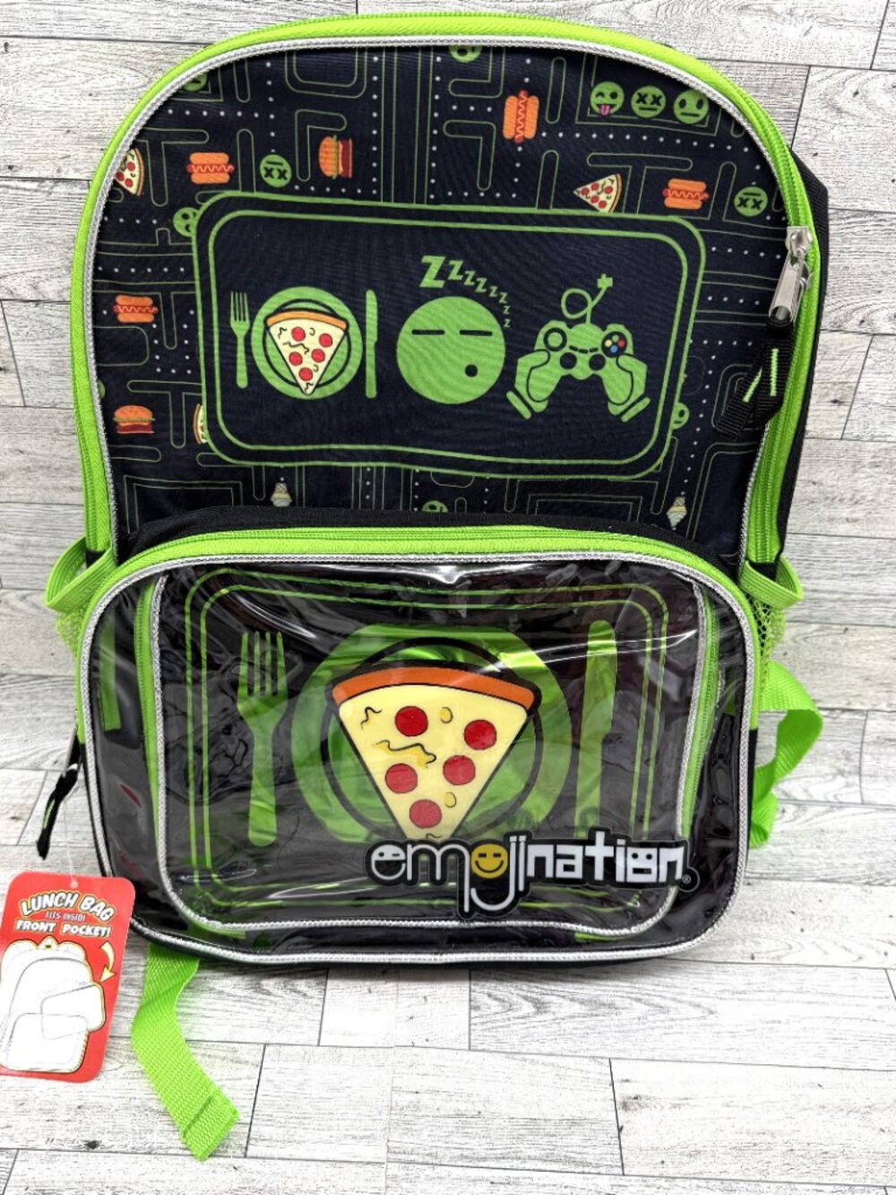 NWT Emojination School Backpack/Lunch Bag Set